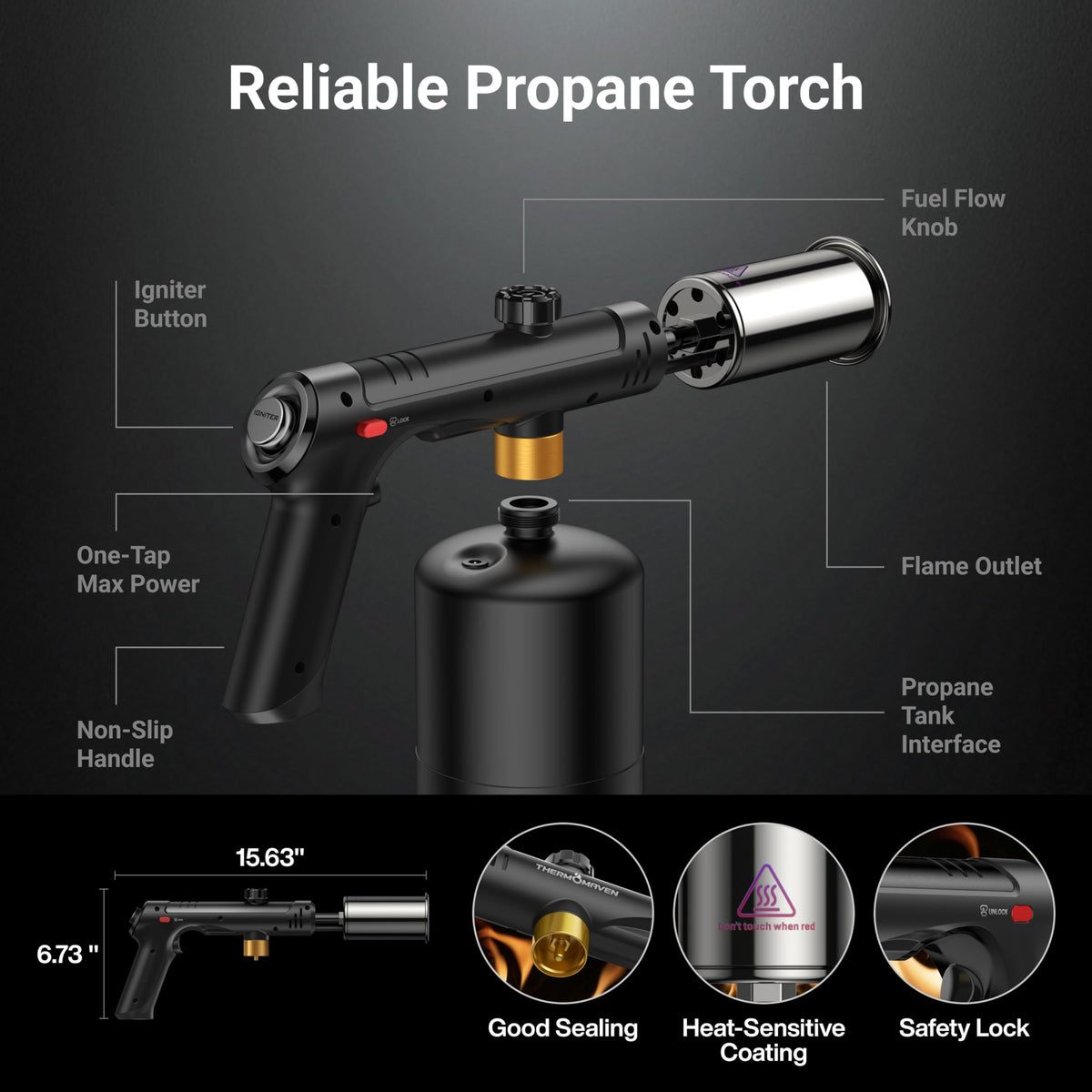 ThermoMaven high-heat torch reaches 3272°F for rapid searing