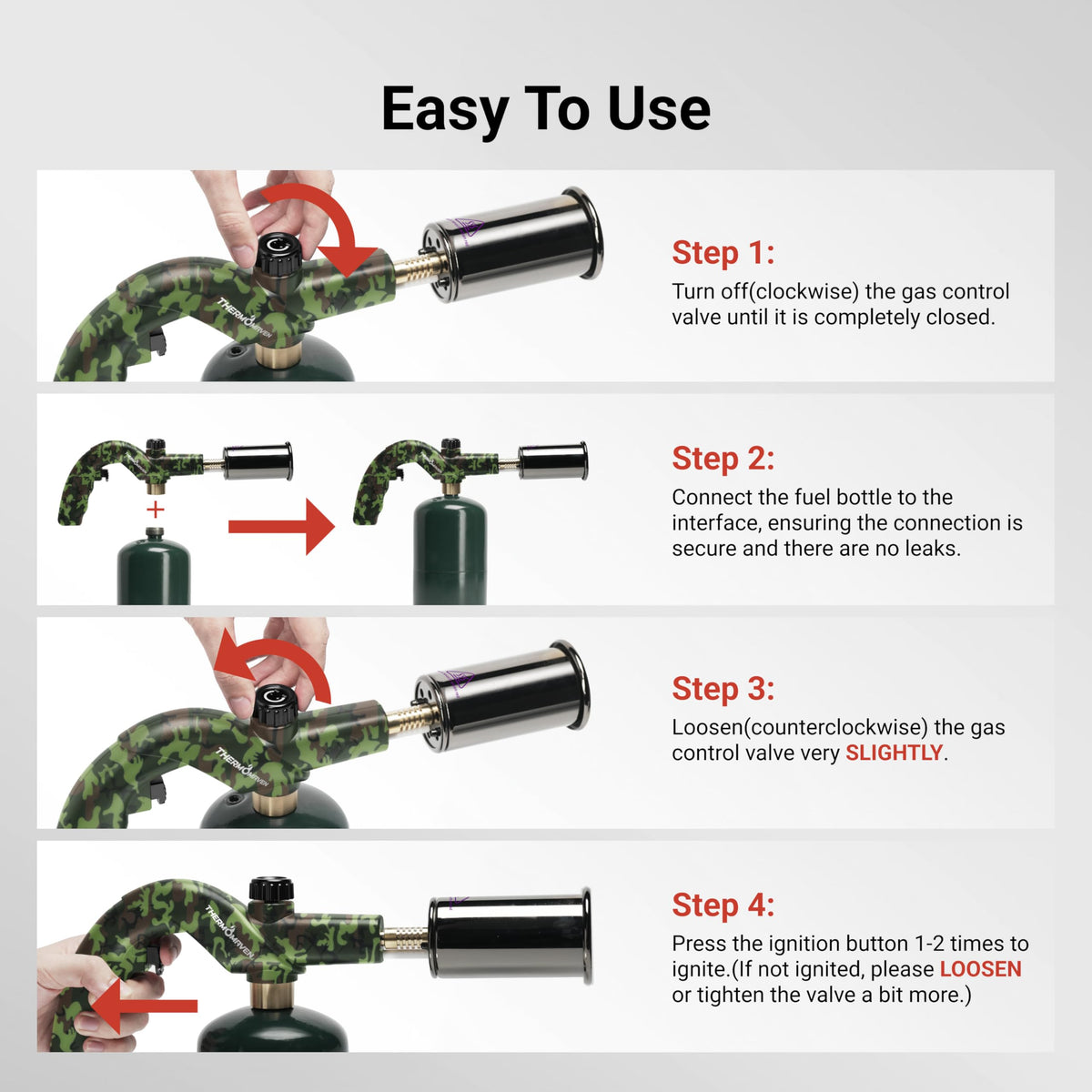 ThermoMaven torch compact and portable for kitchen or backpack travel