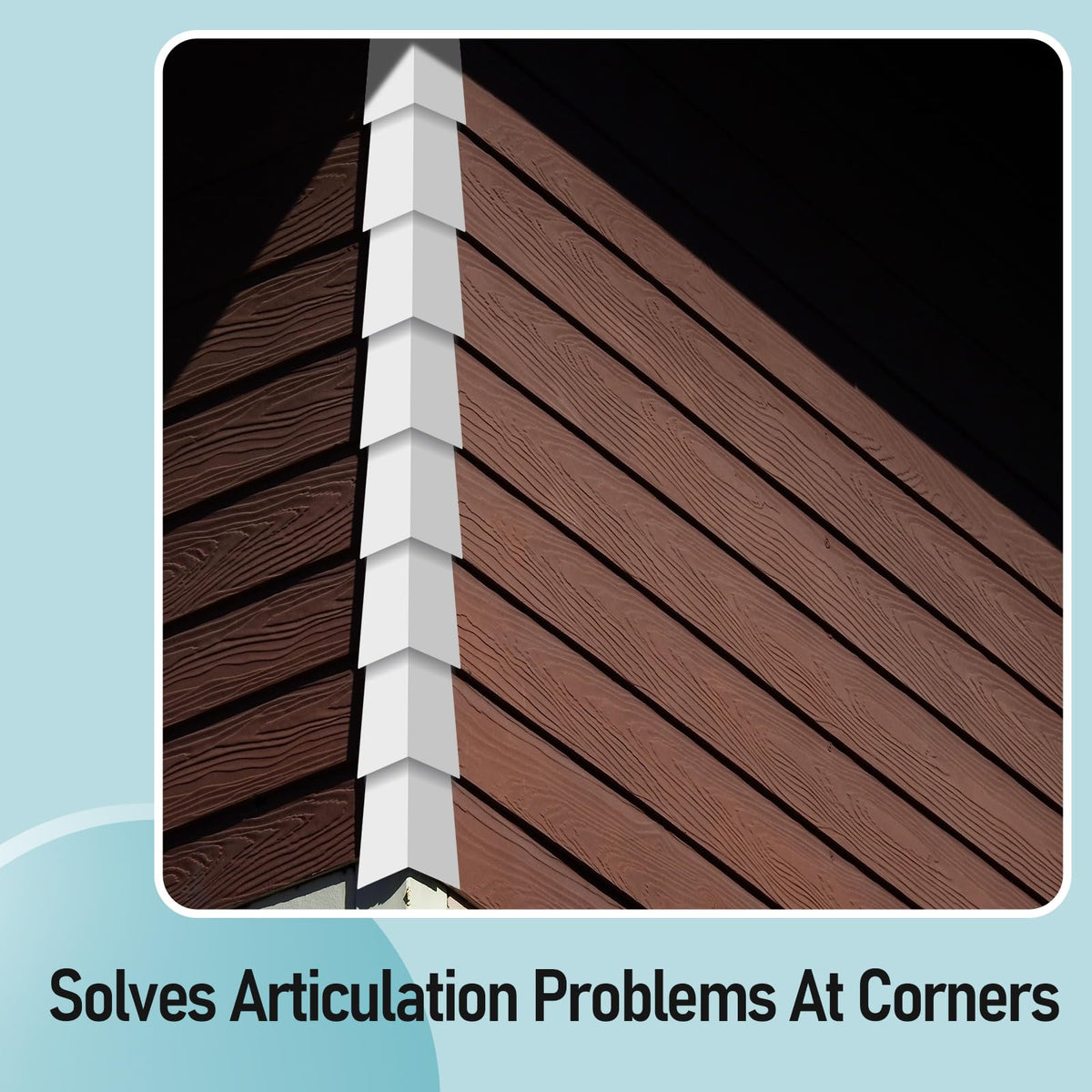 Therwen 8-inch corner guards fit most siding projects with pre-drilled holes.