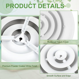 Therwen ceiling diffuser installation step image demonstrates quick screw-in setup
