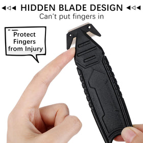 Therwen compact box cutter measuring 5.8 by 1.5 inches for easy handling