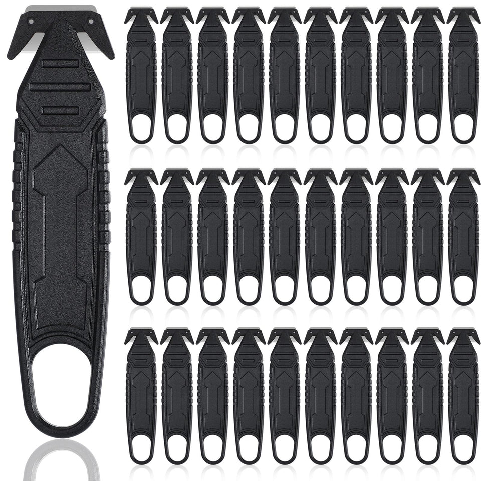 Therwen box cutter with concealed blade for safe opening of cartons