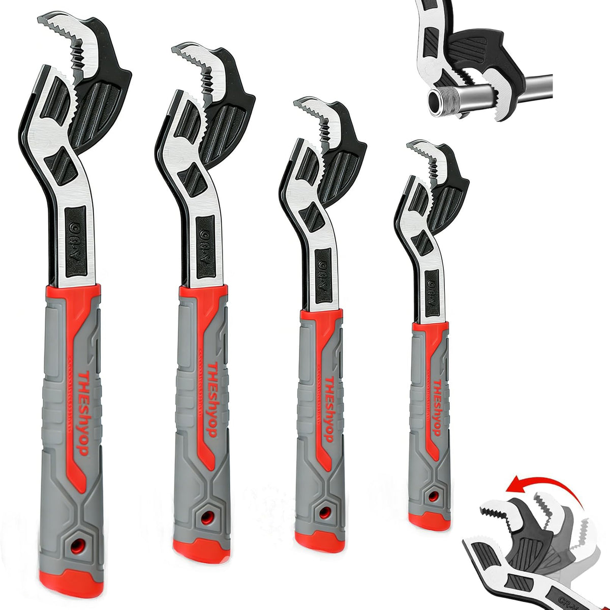THEshyop compact-wrench in action during home plumbing task