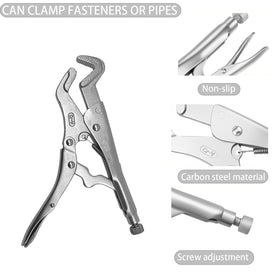 THEshyop Parrot Nose Vise Grip in welding setup gripping metal securely