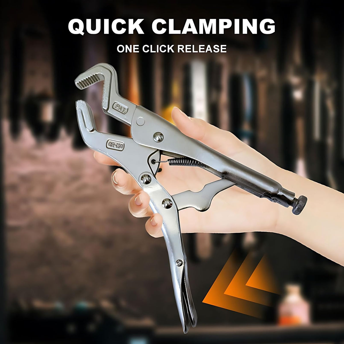 THEshyop Parrot Nose Vise Grip in a workshop for versatile tasks
