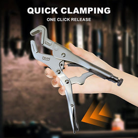 THEshyop Parrot Nose Vise Grip in a workshop for versatile tasks