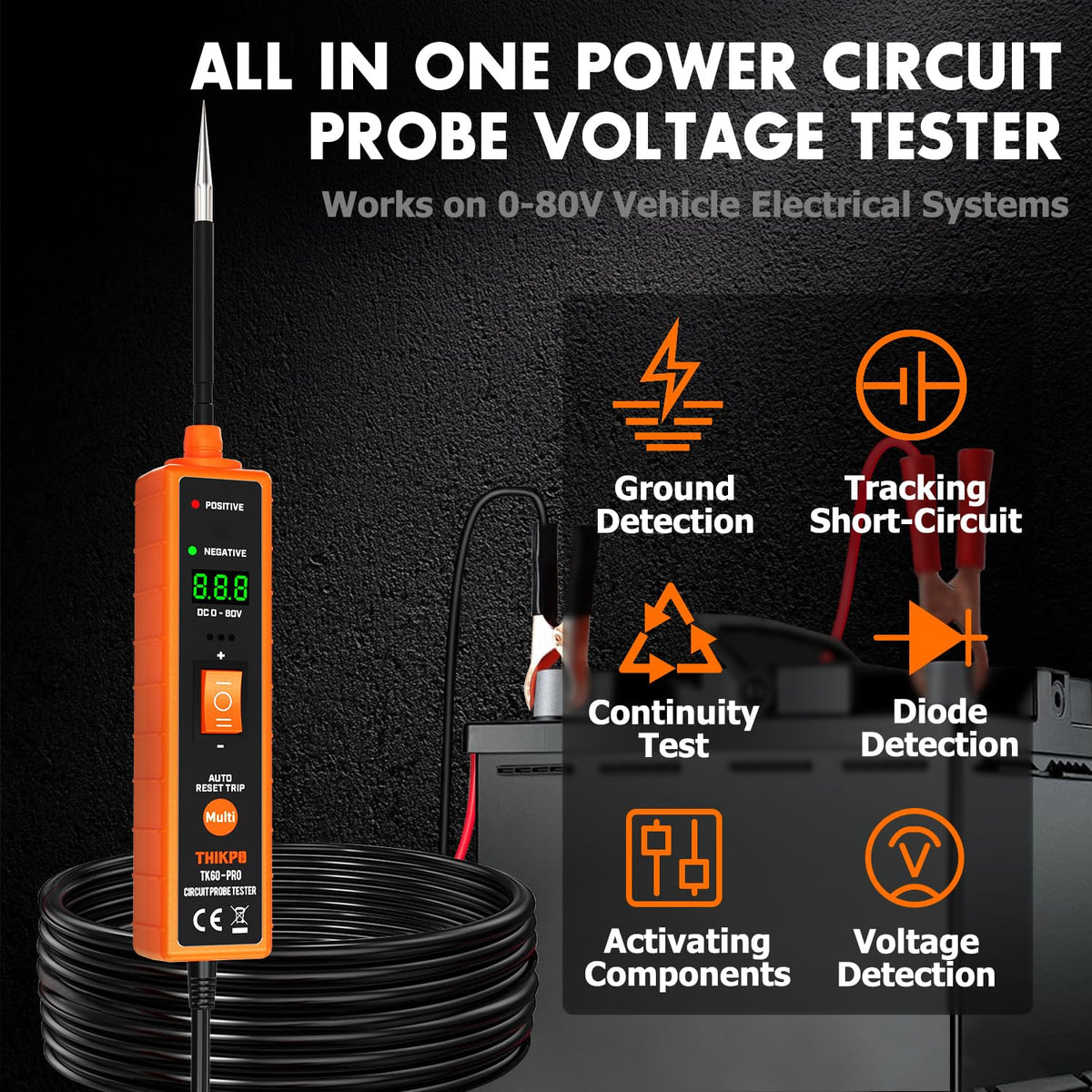 THIKPO TK60pro overload protection buzzer helps prevent damage during tests.
