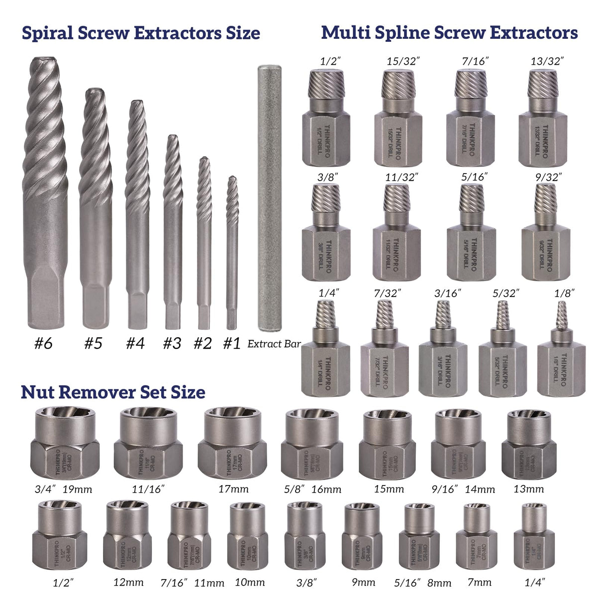 Double-head stud extractor shown with wrench for direct removal
