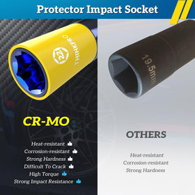 Thinkpro 13-16in impact lug nut socket with hex design for secure grip.