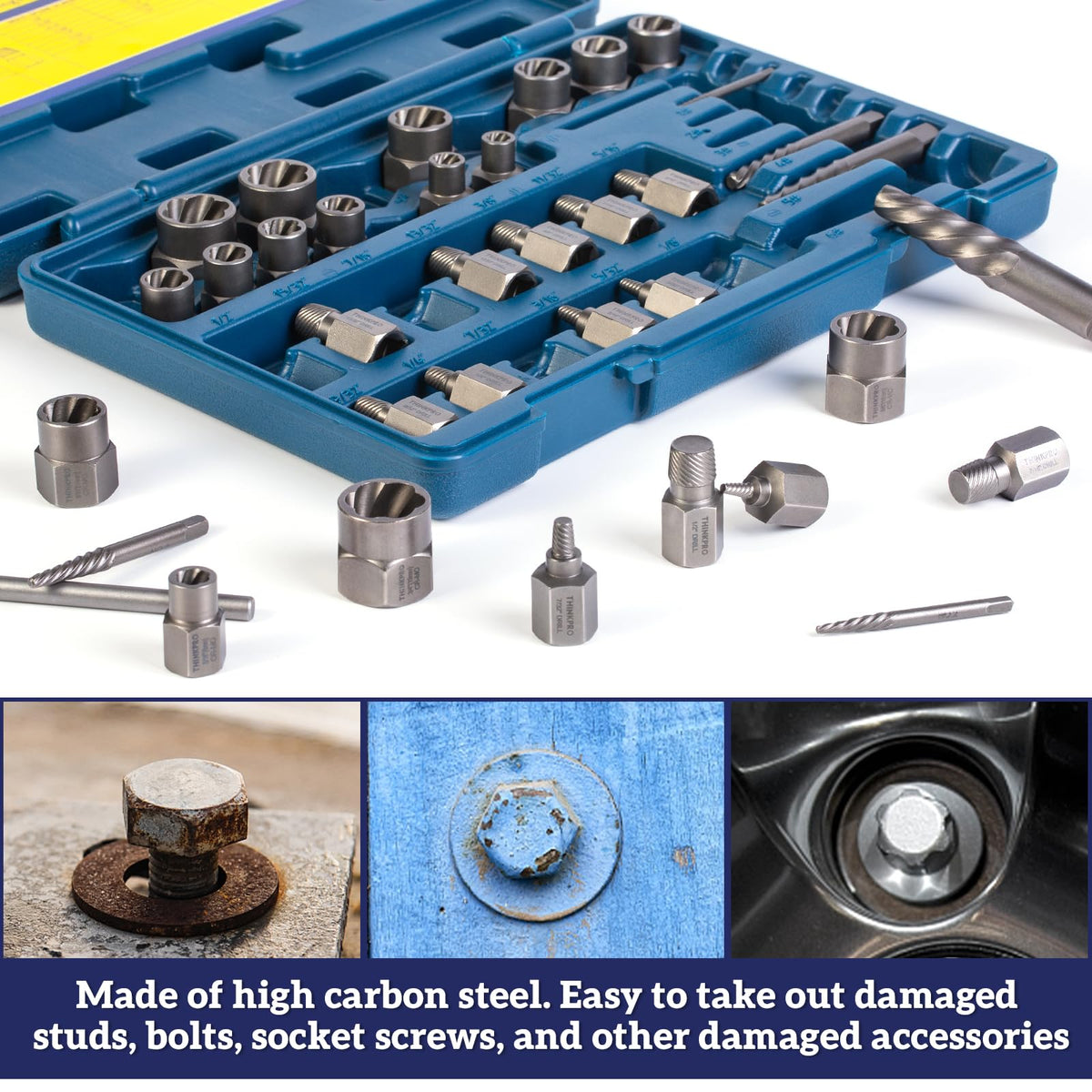 Molybdenum steel bits offer durable, long-lasting performance