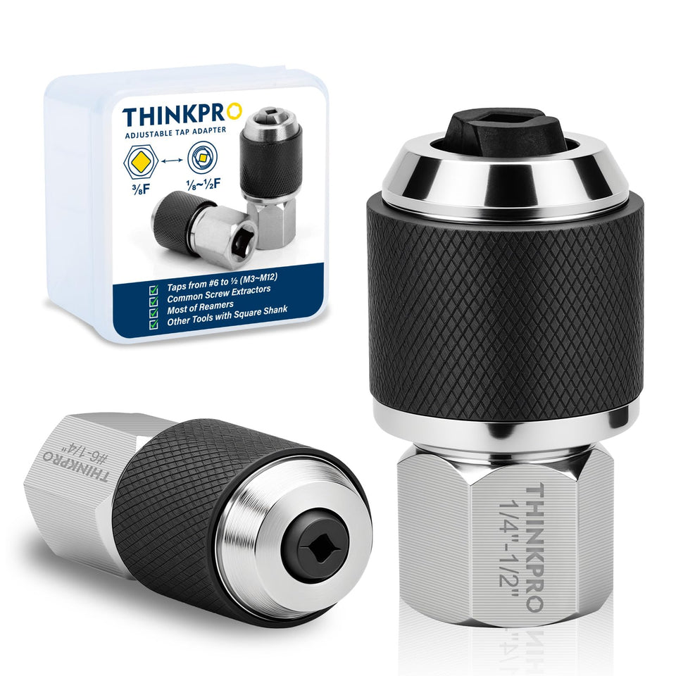 Thinkpro ratcheting tap socket set in compact design for tight spaces.