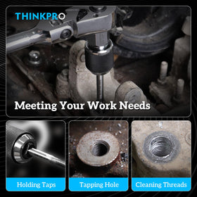 Knurled grip enables one-handed operation in tight spots.