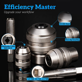 ThinkPro tap-socket-set secure grip prevents slippage during use.