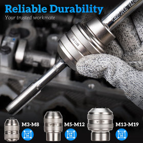 ThinkPro tap-socket-set supports M3–M19 sizes for taps, reamers, and extractors.