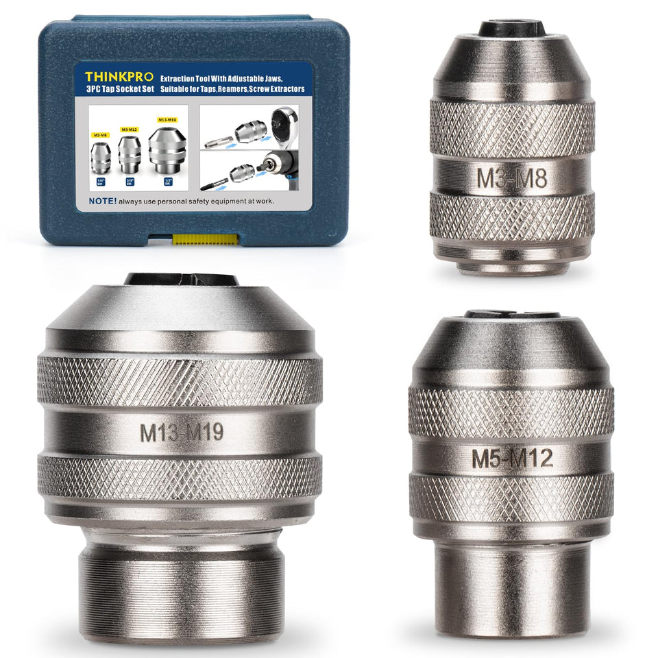 ThinkPro tap-socket-set offers universal drive compatibility for taps and ratchets.