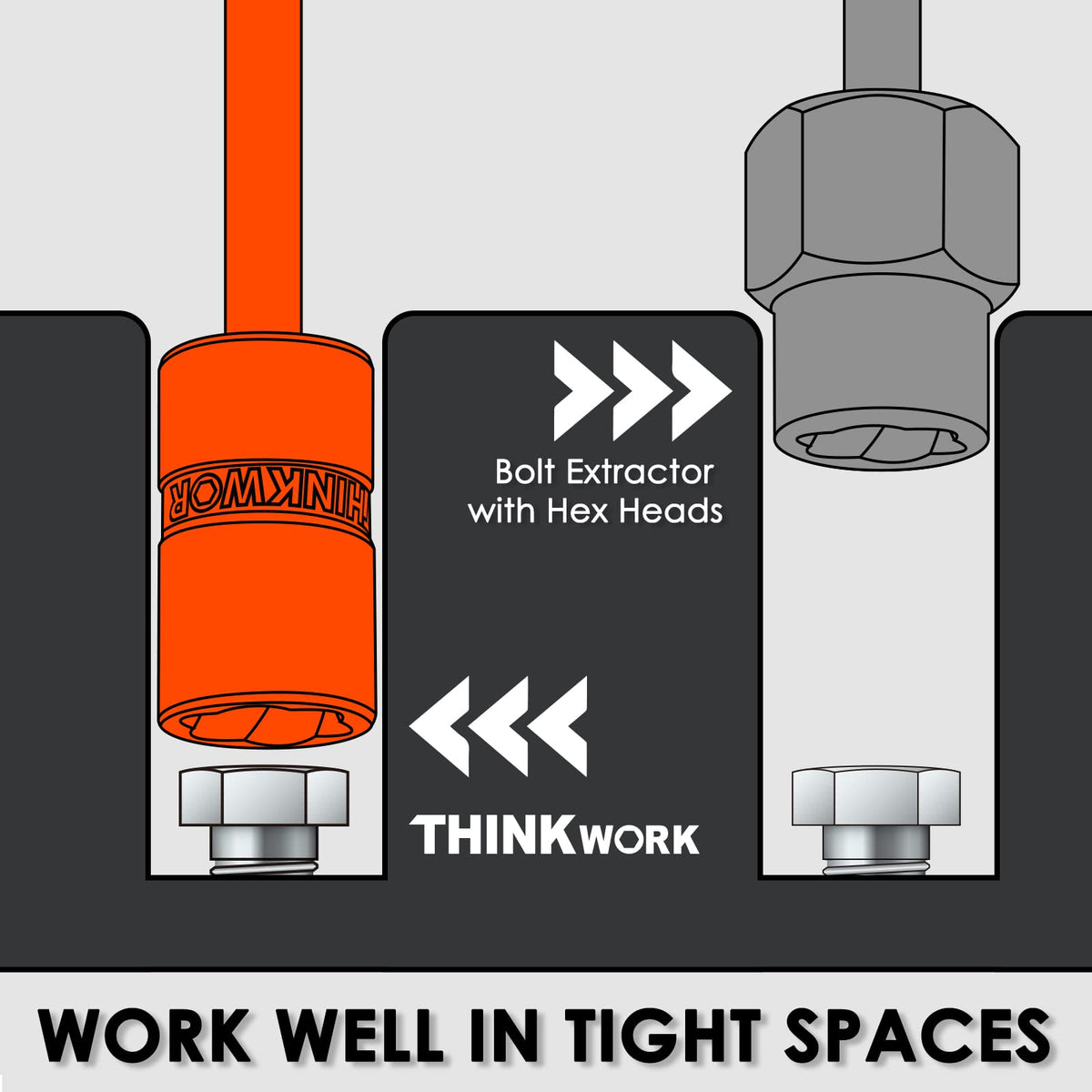 Thinkwork Bolt Extractor Kit assembled, ready for rugged fastener relief