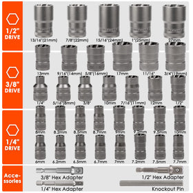 Thinkwork Bolt Extractor Kit close-up of reverse spiral flutes in action