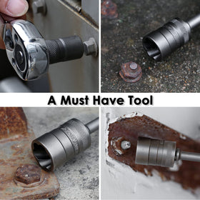 Thinkwork Bolt Extractor Kit lug-nut remover with 1/2 inch drive in action