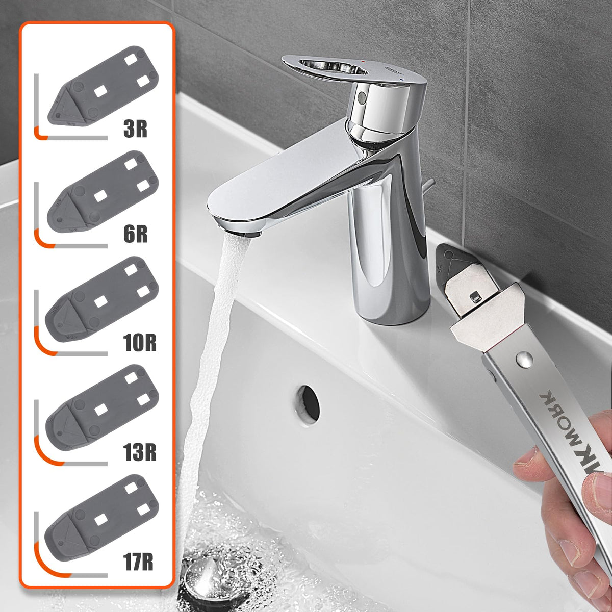 Thinkwork ceramic tile joint scraper cleans tile joints precisely