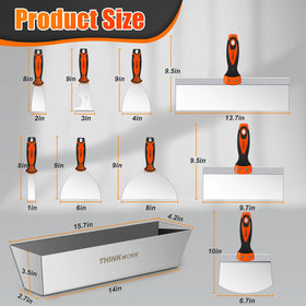 THINKWORK 2-inch putty knife for tight spaces and skim coats.