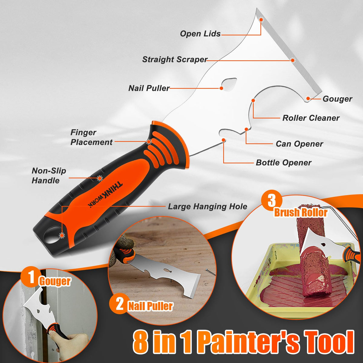 THINKWORK 4-inch joint knife for feathered finishes.
