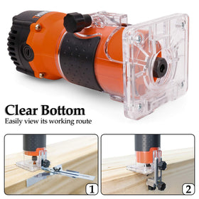 THINKWORK Router Tool ergonomic handle for comfortable operation.