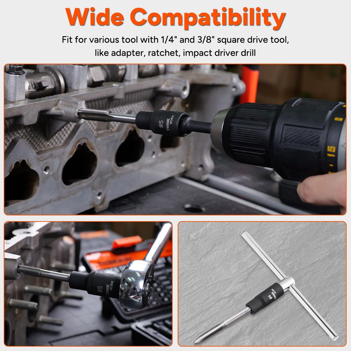 ThinkWORK chromium-vanadium steel with anti-rust coating for lasting durability.