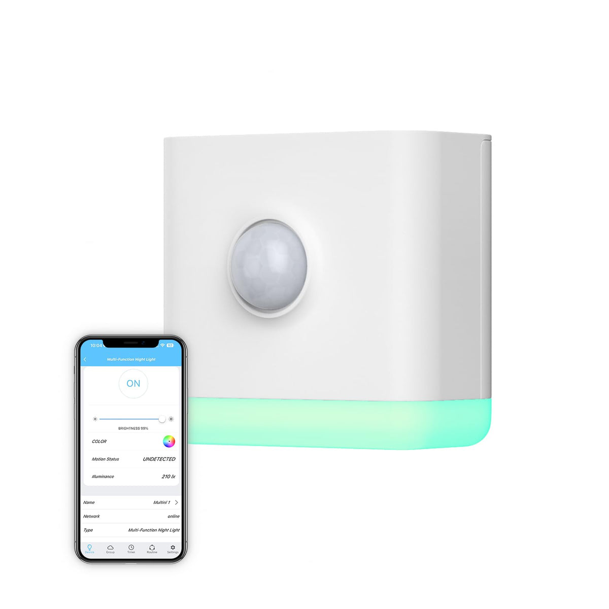 ThirdReality 3-in-1 night light front view with motion sensing for safe hallways