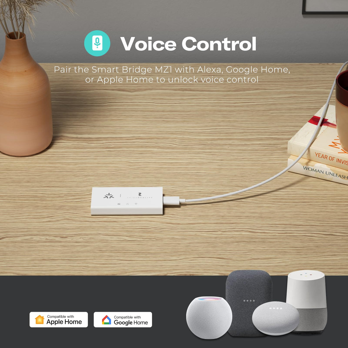 ThirdReality MZ1 bridge in Apple HomeKit setup for seamless control.
