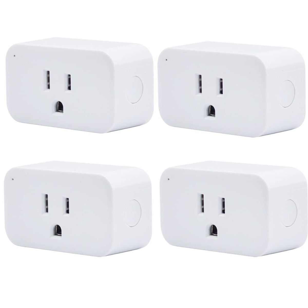 ThirdReality Smart Plug 4 Pack front view shows compact outlets for clean wall space and easy access.