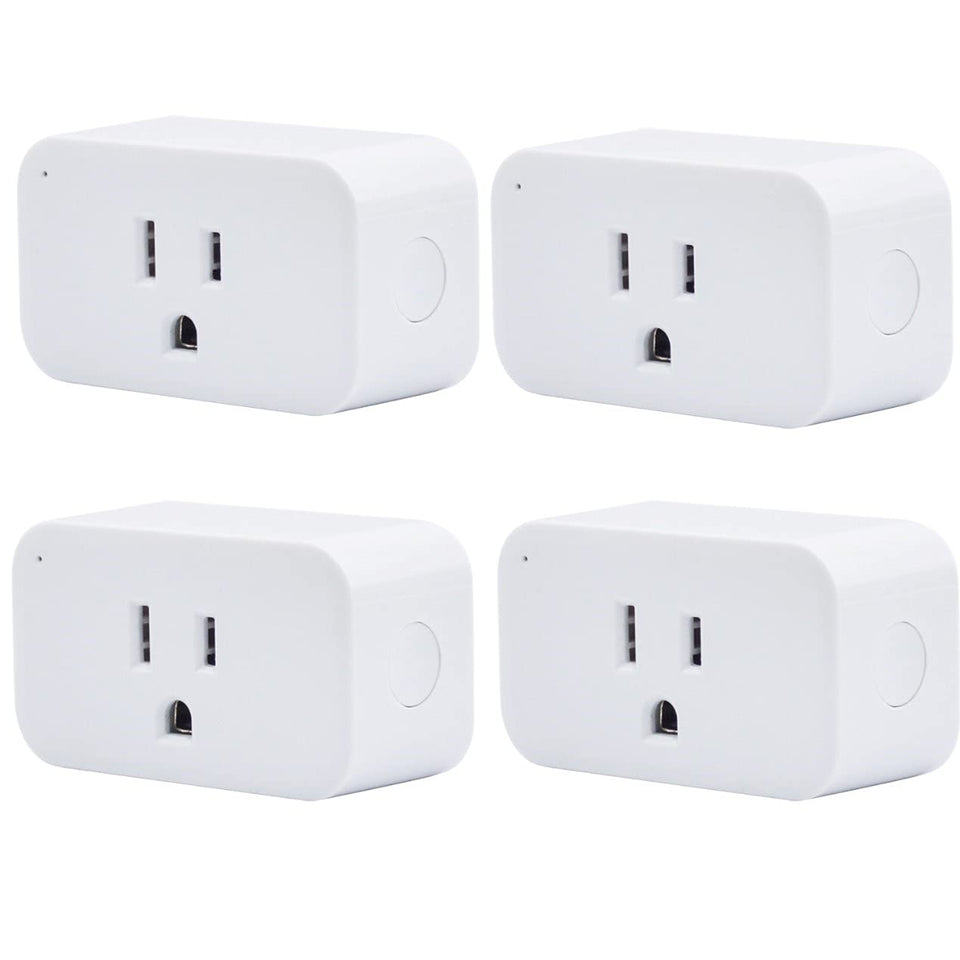 ThirdReality Smart Plug 4 Pack front view shows compact outlets for clean wall space and easy access.