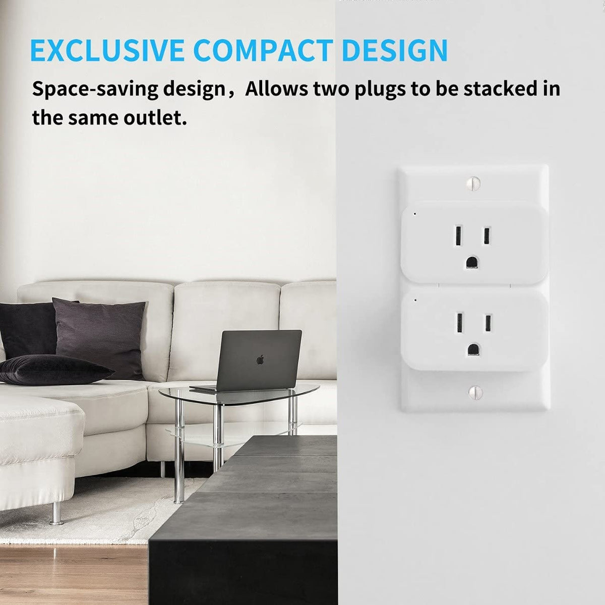 ThirdReality Smart Plug 4 Pack voice-control enables hands-free operation via Alexa or Zigbee hubs.