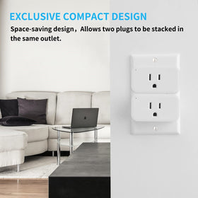 ThirdReality Smart Plug 4 Pack voice-control enables hands-free operation via Alexa or Zigbee hubs.