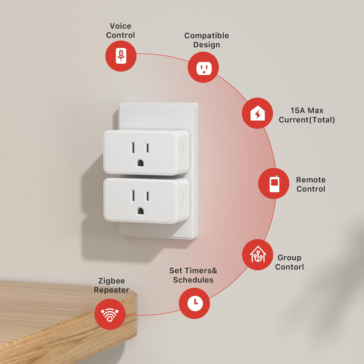 ThirdReality Smart Plug Gen3 back ports highlighting accessible wiring and space-saving design.