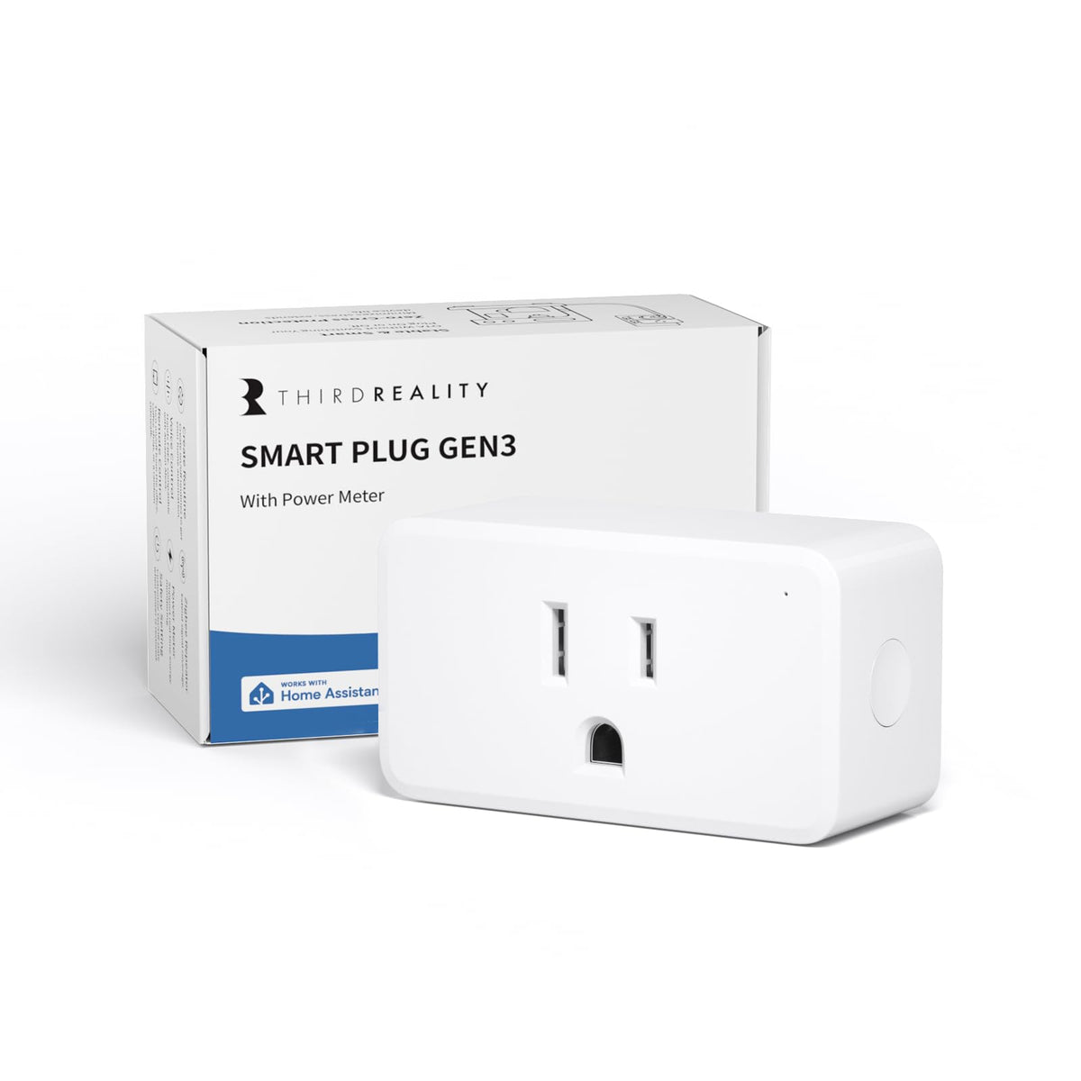  THIRDReality Smart Plug Gen3 front view showing compact outlet with power monitoring.