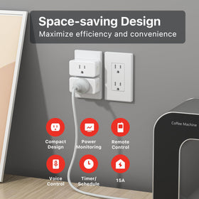 ThirdReality Smart Plug Gen3 in-use lamp demonstrates hands-free Zigbee control.