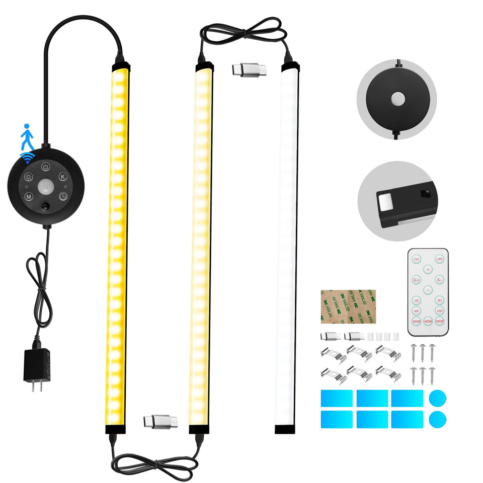 THLIFURE 3-pack under-cabinet LED bars deliver flexible, space-saving task lighting.