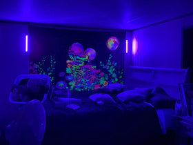 THLIFURE blacklight bar is compact and portable for on-the-go setups