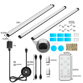 THLIFURE extendable LED bars connect for continuous lighting across cabinets or workbenches.