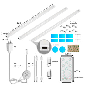 THLIFURE LED bar motion sensor activates hands-free lighting.