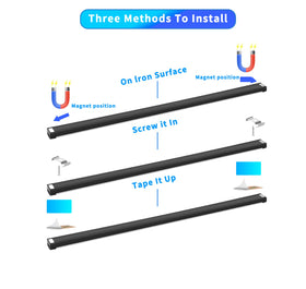 THLIFURE magnetic-mount LED bar installs easily for kitchens, offices, and closets.