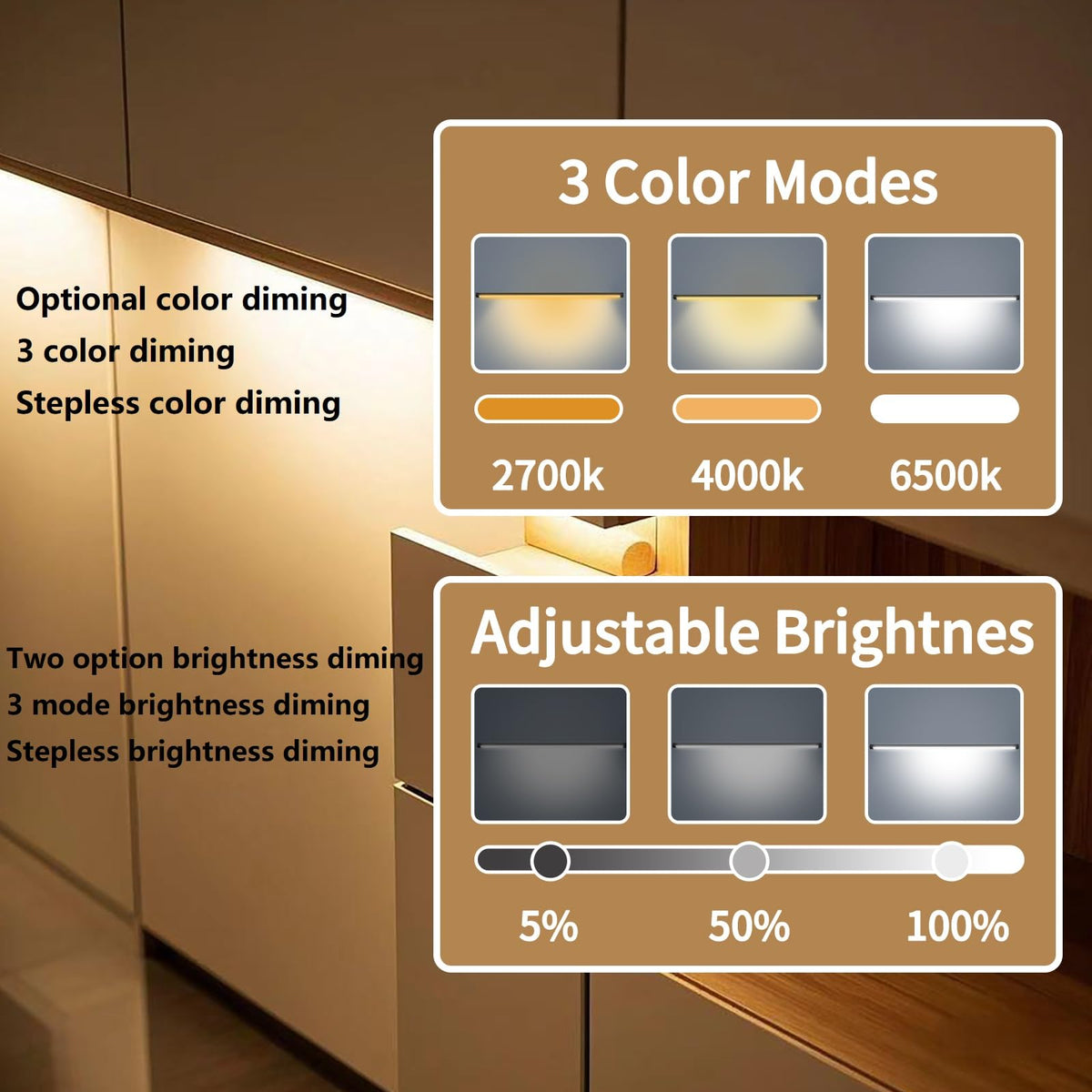 THLIFURE remote-controlled LED bar offers convenient brightness and color adjustments.