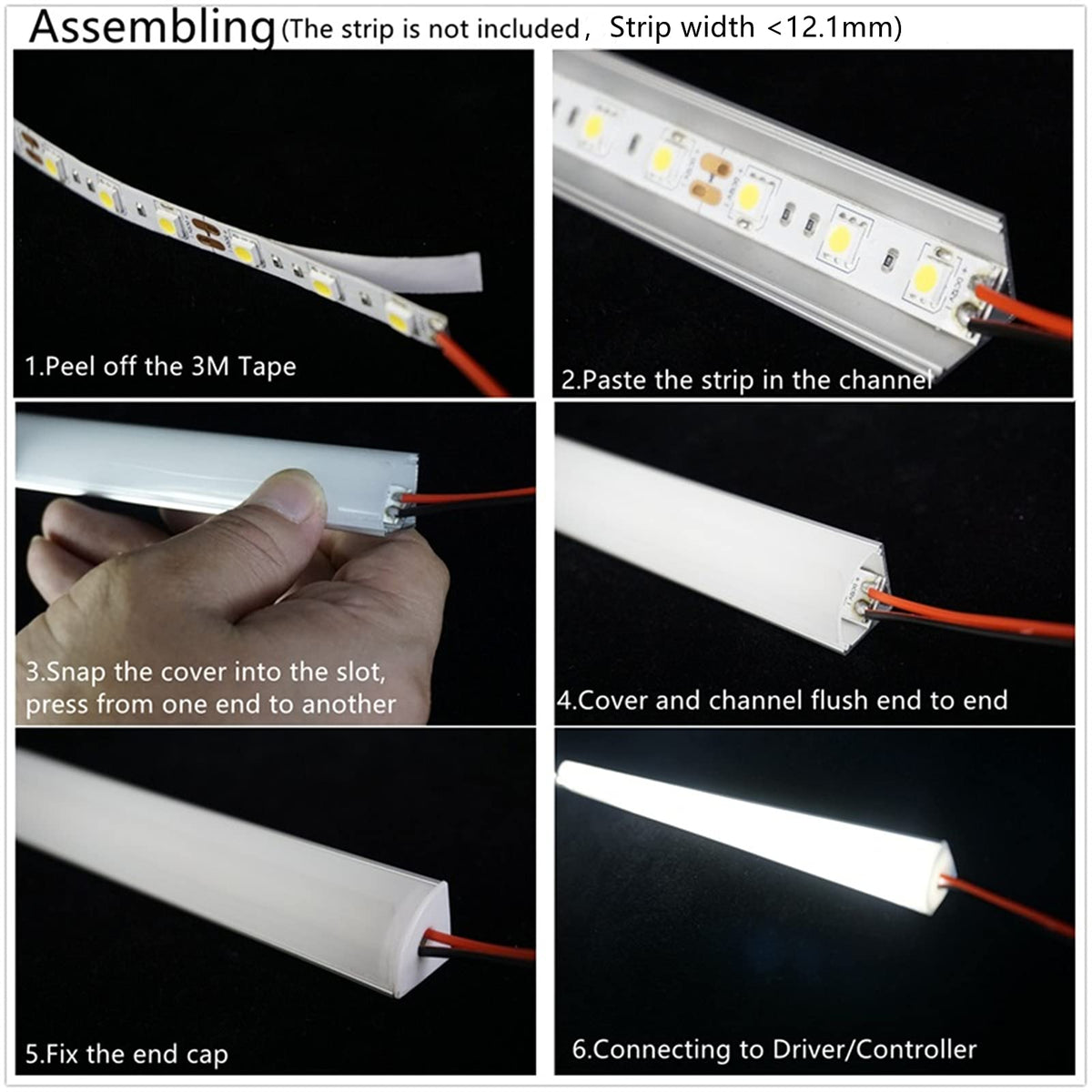 THMOOTHER aluminum track suitable for various LED tapes.