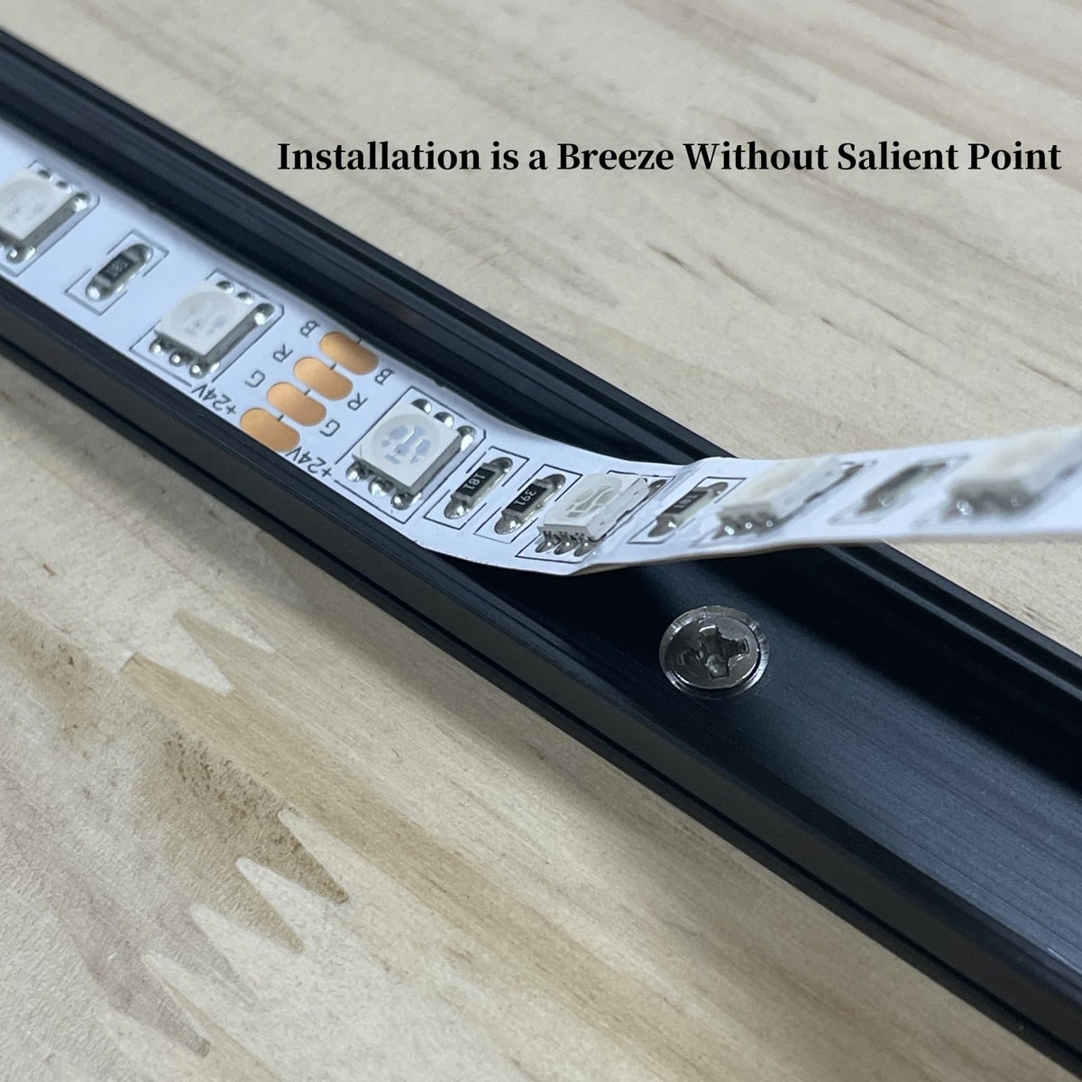 THMOOTHER channel fits LED strips up to 12.4 mm wide for versatility.