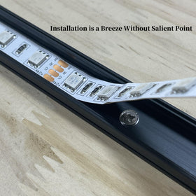 THMOOTHER channel fits LED strips up to 12.4 mm wide for versatility.