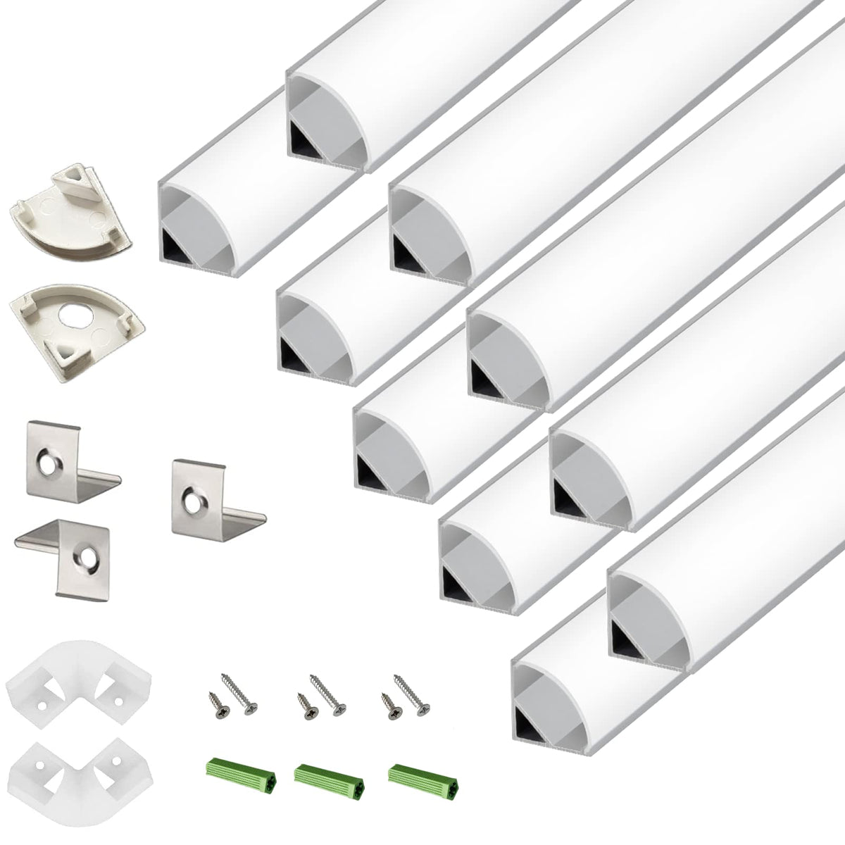 THMOOTHER V-shape LED channel kit close-up for precise installation.
