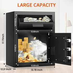 Thmosz depository safe LCD display improves visibility for nighttime access