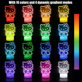 THOAML Cat Night Light displays 16 colors to create playful room atmosphere.