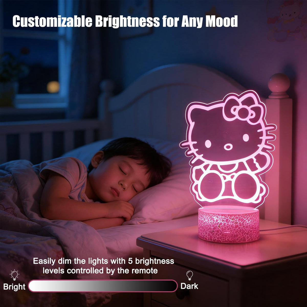 THOAML Cat Night Light features a 3D illusion cat design for charming decor.