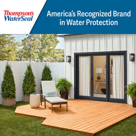 Thompson's WaterSeal clear finish preserves natural wood texture